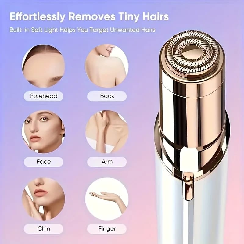 مزيل شعر الحواجب الكهربائي على شكل أحمر شفاه، جهاز إزالة الشعر المنزلي للنساء، ماكينة حلاقة صغيرة بشحن USB، مزيل شعر الوجه المحمول