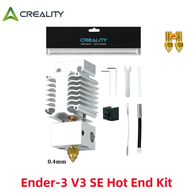 مجموعة كتلة التسخين Creality الرسمية Ender 3 V3 SE مع فوهة استبدال، رأس طباعة عالي الحرارة بحلق ثنائي المعدن