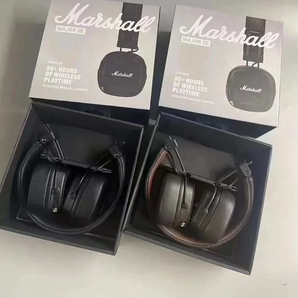 Marshall Major IV Bluetooth Wireless Headphone Noise Cancelling Headphone Hi-Fi Foldable Headphone Detachable Cable - 2