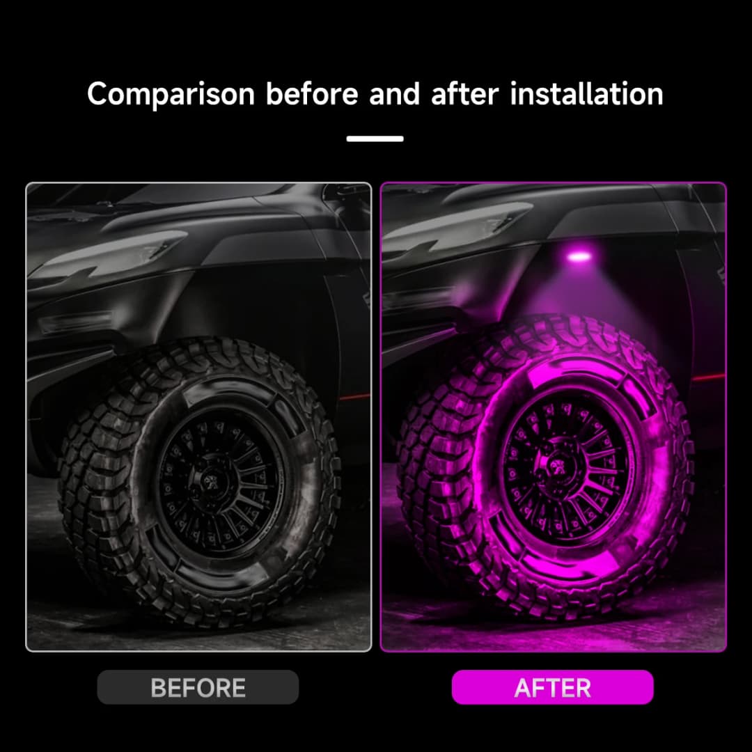 4pcs Car Chassis Light for Trucks LED Rock Lights with for Pickup Off Road Jeep SUV ATV UTV Car - 2