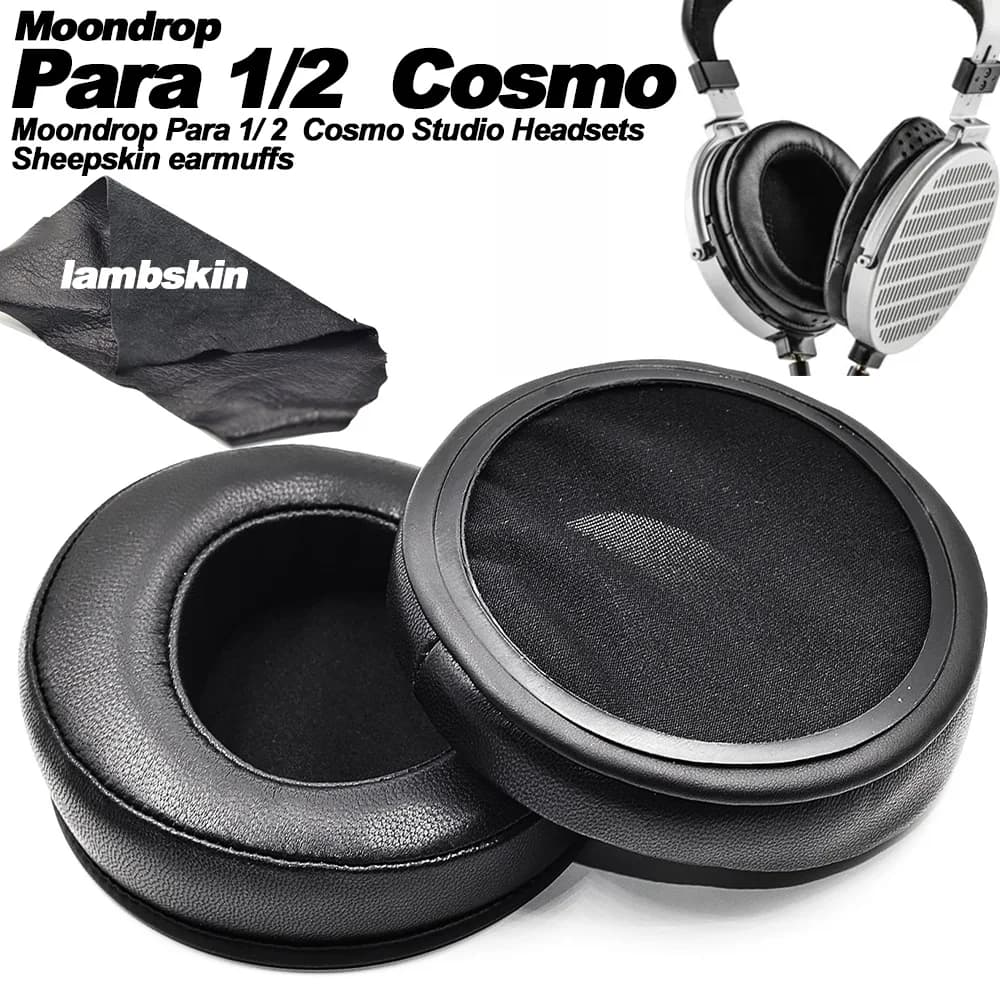 وسادات أذن Moondrop Para 1/2 وCosmo EP100A وVenus من جلد الغنم المثقوب مع أغطية إسفنجية للذاكرة