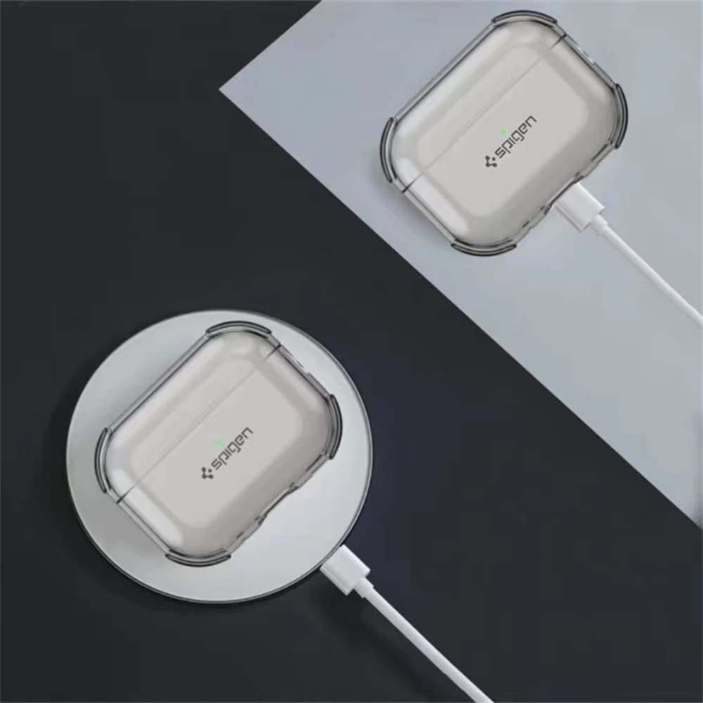 غطاء شفاف من Spigen لسماعات AirPods 4 Pro و3 Pro و1 من مادة TPU مع حلقة مضادة للفقدان وحماية من الصدمات 2026 - 5