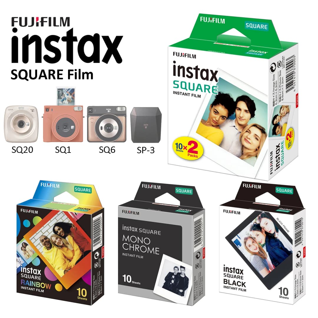 Fujifilm Instax SQUARE Film White/Rainbow/B&W Edge Photo Paper For Fuji Instax SQ6 SQ10 SQ20 Hybrid Instant Camera Share SP-3 - 2