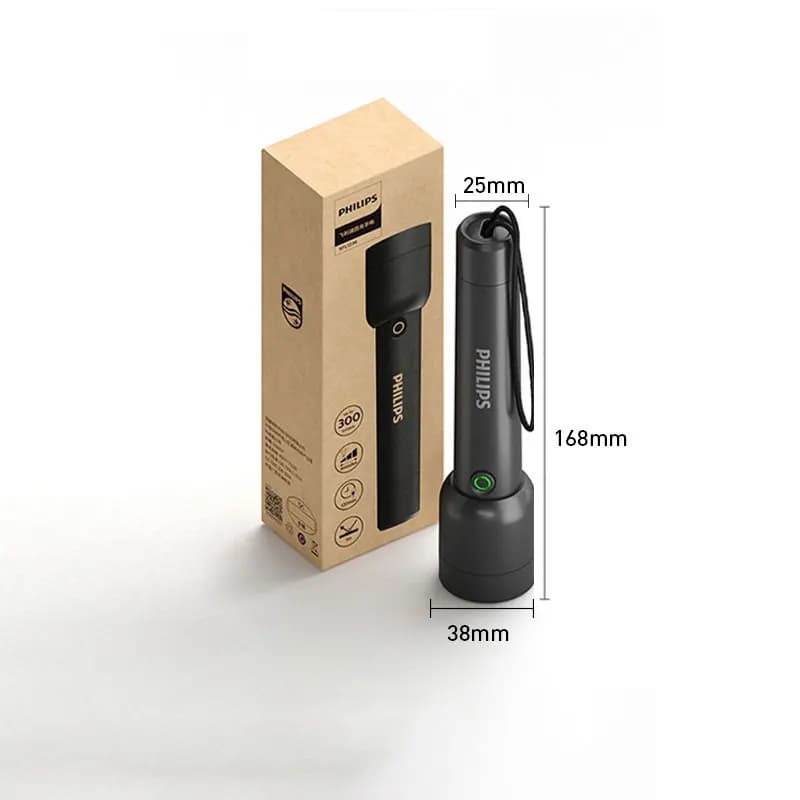 Philips كشاف LED مع شحن USB وبطارية 18650 و 4 أوضاع إضاءة كشاف قوي للدفاع عن النفس والتخييم - 6