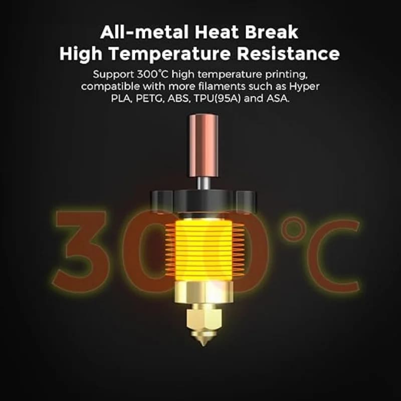 طقم فوهة ساخنة سيراميك Creality Ender 3 V3 KE بدرجة حرارة عالية 300°C لمكبس الطاردة لطابعة K1/K1 Max - 5