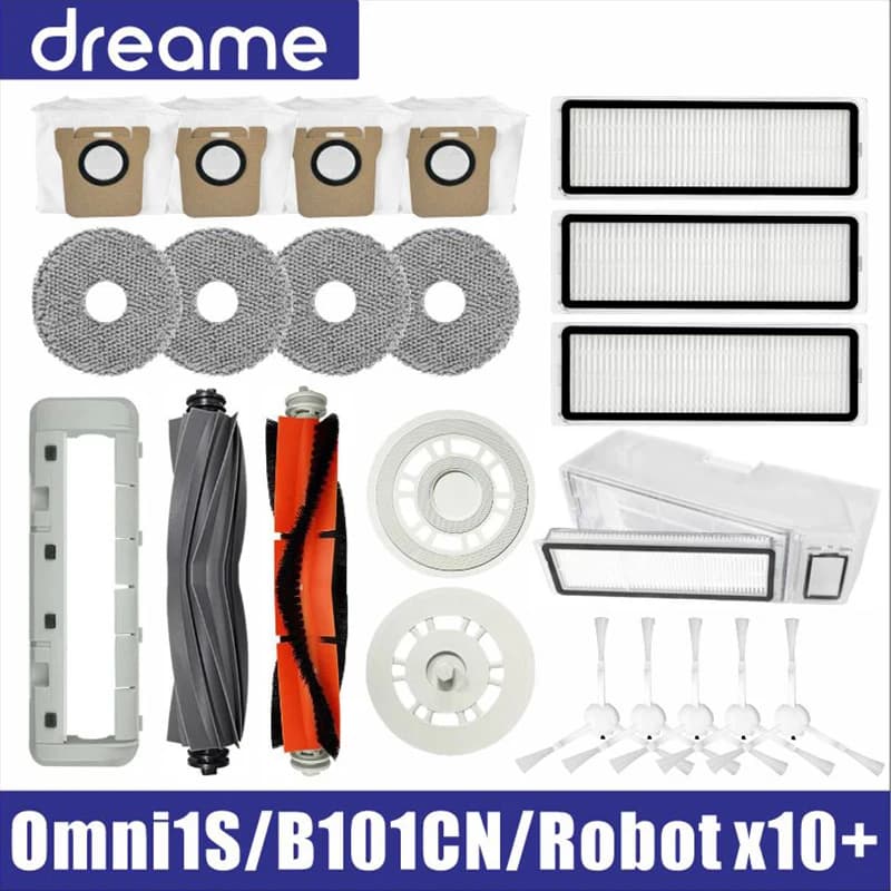 إكسسوارات دريم L10s ألترا / S10 برو ميجيا أومني 1S B101CN روبوت X10+ قطع غيار مكنسة كهربائية روبوتية فرشاة جانبية رئيسية فلتر ممسحة