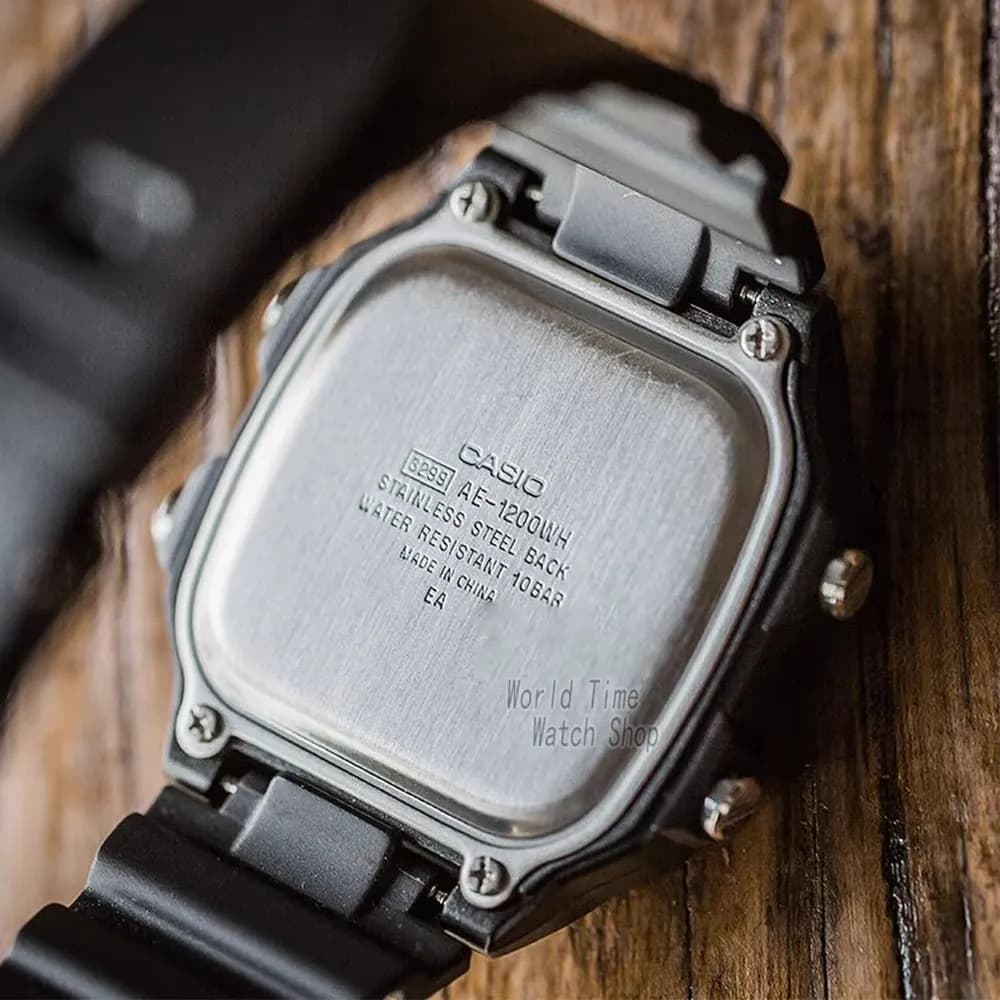 ساعة Casio للشباب، ساعة رياضية خارجية للرجال، موديل AE-1200WH-1B - 3