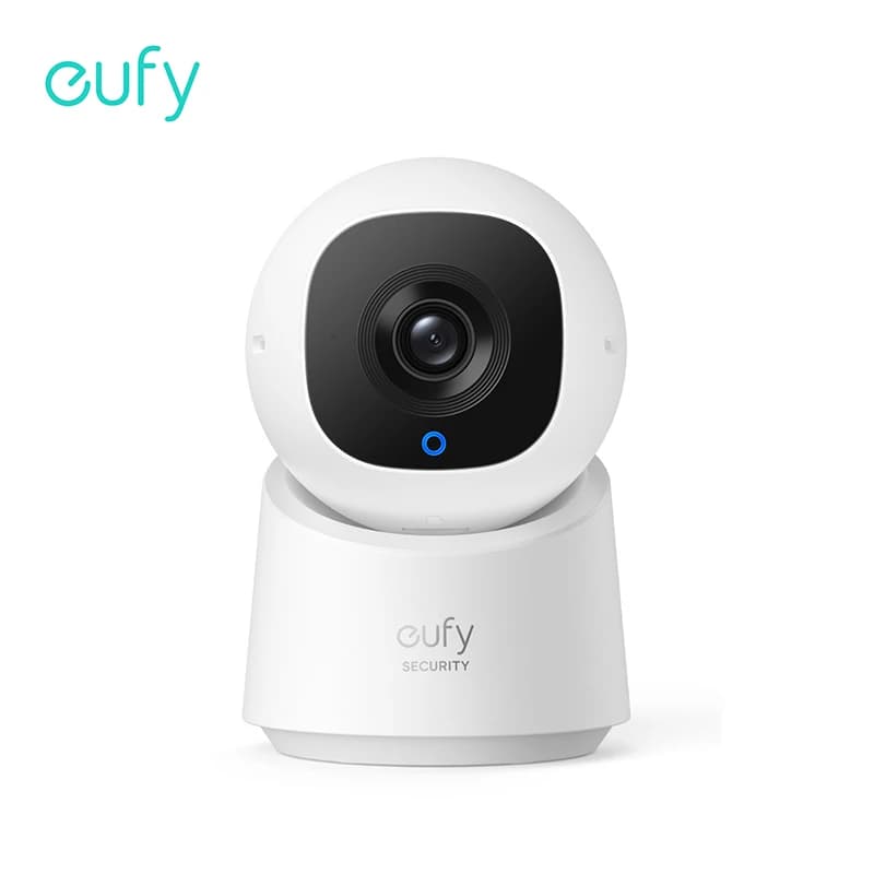 كاميرا أمنية داخلية من يوفي سيكيوريتي طراز C220 بدقة 2K مع دوران 360 درجة وتوصيل كهربائي وواي فاي للكشف عن البشر