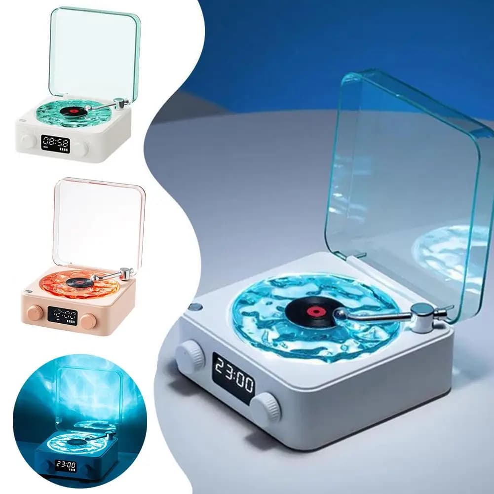 سماعة بلوتوث صغيرة ريترو لإلغاء الضوضاء، محمولة، مساعدة على النوم، مع إضاءة RGB - 5
