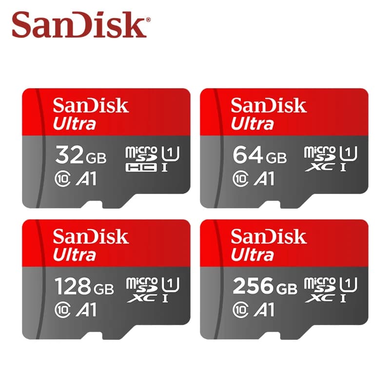بطاقة ذاكرة SanDisk Ultra microSD A1 C10 فلاش TF للهاتف والجهاز اللوحي بسعات 32GB و64GB و128GB و256GB بسرعة قصوى 100Mb/s - 3