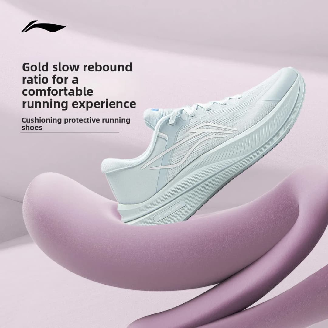 LI NING YUEYING5 أحذية جري للنساء خريف وشتاء جديدة دعم ثابت نعل سميك قابل للتنفس ماص للصدمات - 3