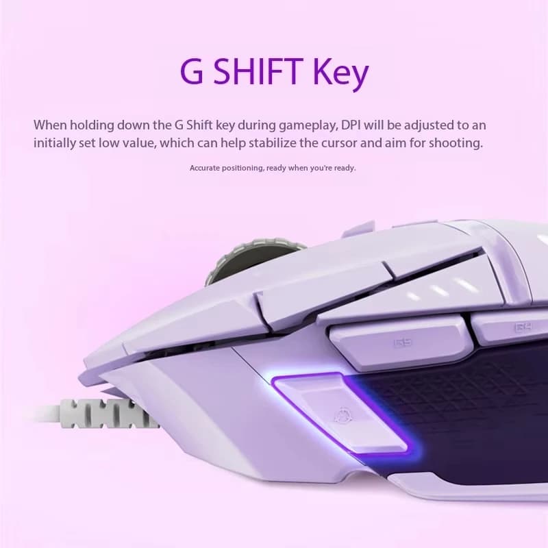Logitech G502 HERO  Wired Gaming Mouse Ergonomic Design Programmable Buttons USB Cable Game Mouse - 4