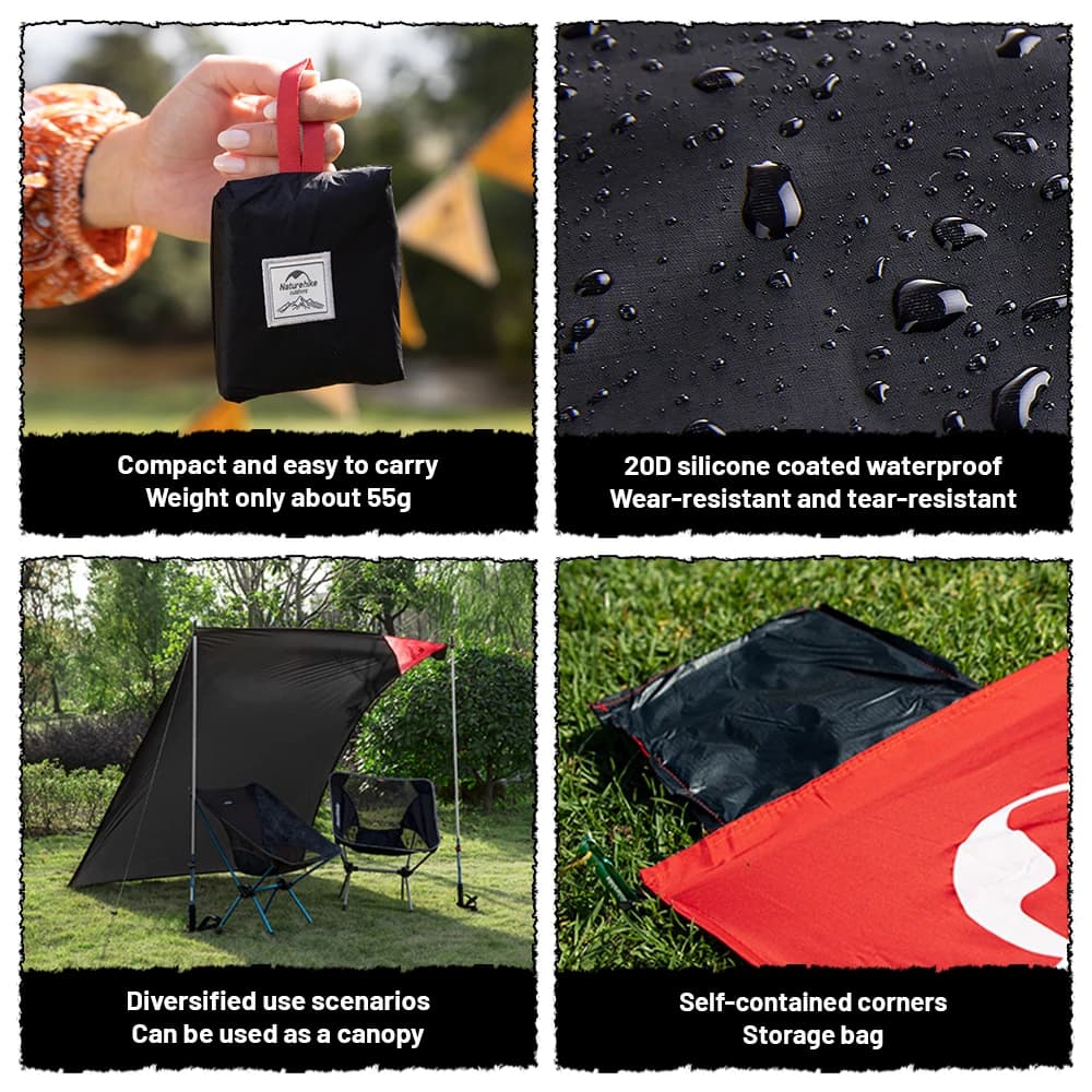 NatureHike بساط نزهة مقاوم للماء بساط تخييم قابل للطي فراش نوم من رقائق الألمنيوم EVA بساط رياضي خارجي مقاوم للرطوبة - 2