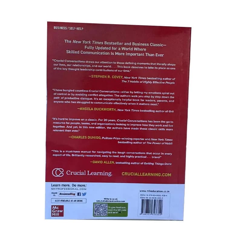 أدوات المحادثات الحاسمة للتحدث عندما تكون الرهانات عالية الطبعة الثالثة كتاب تحديات التواصل غلاف ورقي - 2