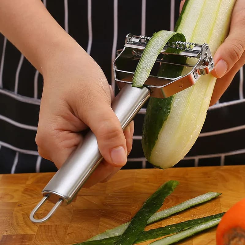 Kitchen Vegetable Peeler Stainless Steel Melon Planer Double-Head Peeler Household Multiple-Function Fruit And Vegetable Peeler - 2