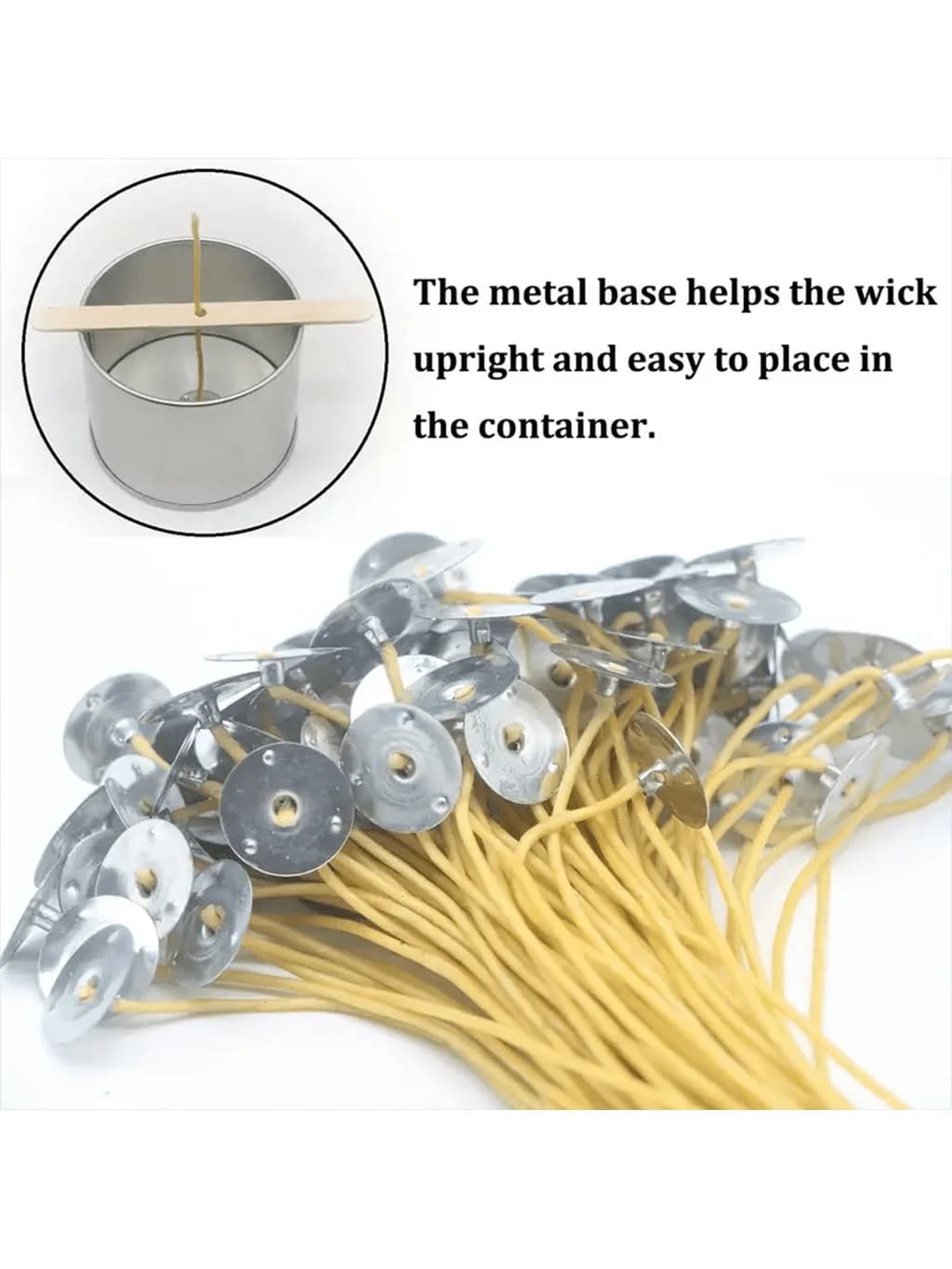 100 6-inch pre-waxed beeswax and hemp wicks, slow burn, 2mm diameter - perfect for DIY candle making. - 6