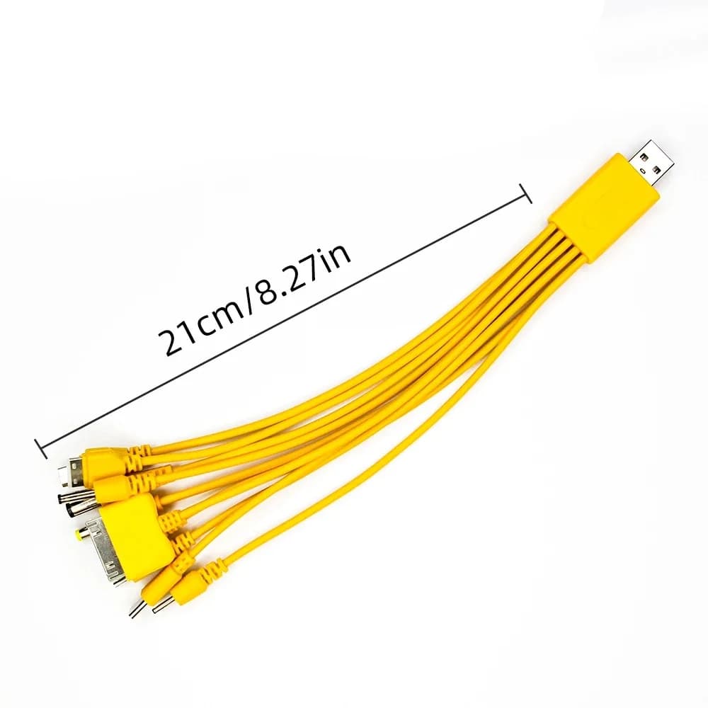 10 في 1 كابل USB متعدد الوظائف كابل شحن الهاتف العالمي متعدد الرؤوس كابل شحن الحبل لشاحن الهاتف سامسونج نوكيا - 6