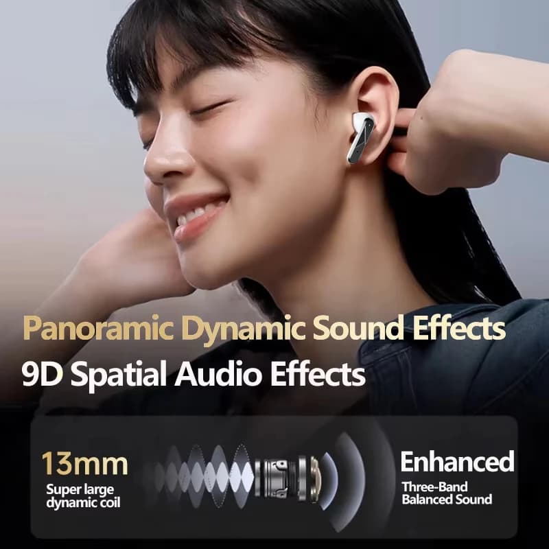 Lenovo LP49 AI Translation Headphones Wireless Bluetooth 5.4 Noise Reduction HD Call Earbuds Office Travel Real Time Translation - 5