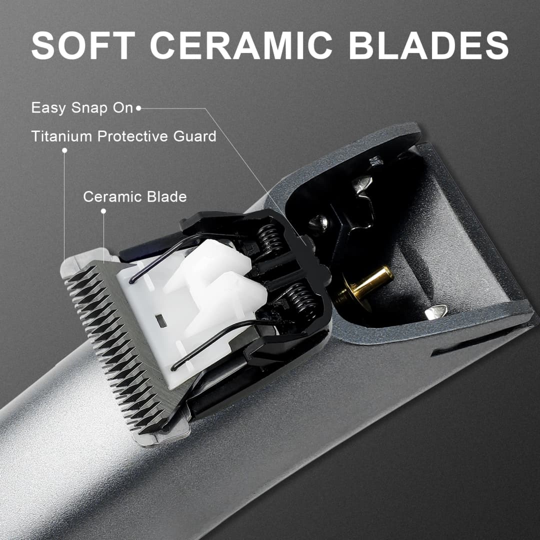 Electric Groin Hair Trimmer for Men,Body Groomer & Pubic Waterproof Hair Trimmer,Replaceable Ceramic Blade - 6