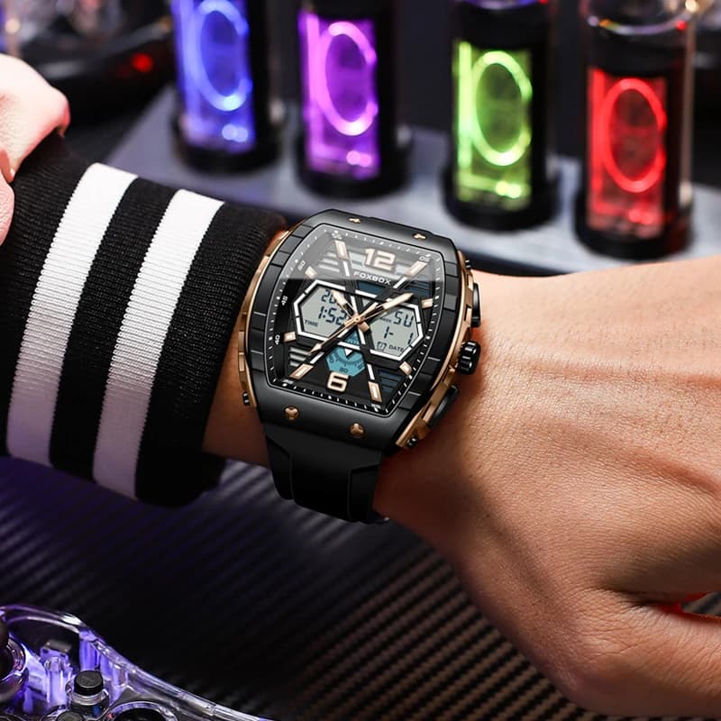 LIGE Digital Men Military Watch 50m Waterproof Wristwatch LED Quartz Clock Sport Watch Male Big Watches Men Relogios Masculino - 5