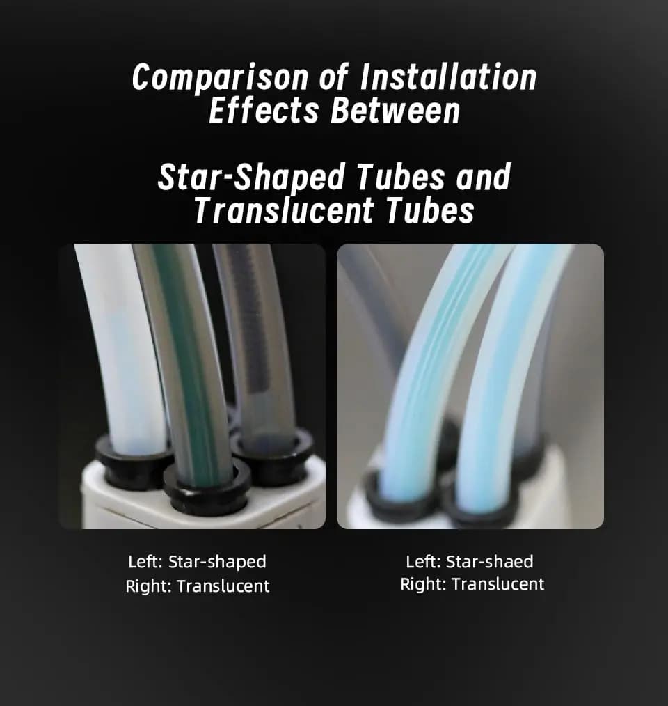 أنبوب تفلون PTFE على شكل نجمة من Creality بطول 1 متر/2 متر/5 متر، تصميم قناة داخلية منخفضة المقاومة بألوان متعددة - 5