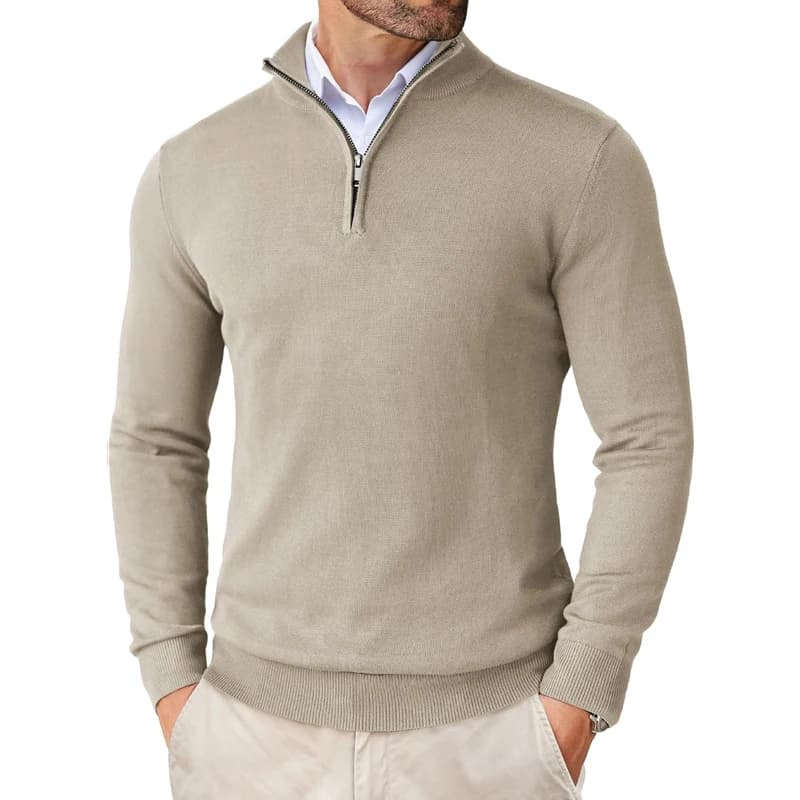 Men's Quarter Zip Up Sweaters Slim Fit Lightweight Mock Neck Pullover Casual Sweaters Half Turtleneck Knitted Outdoor Streetwear - 3