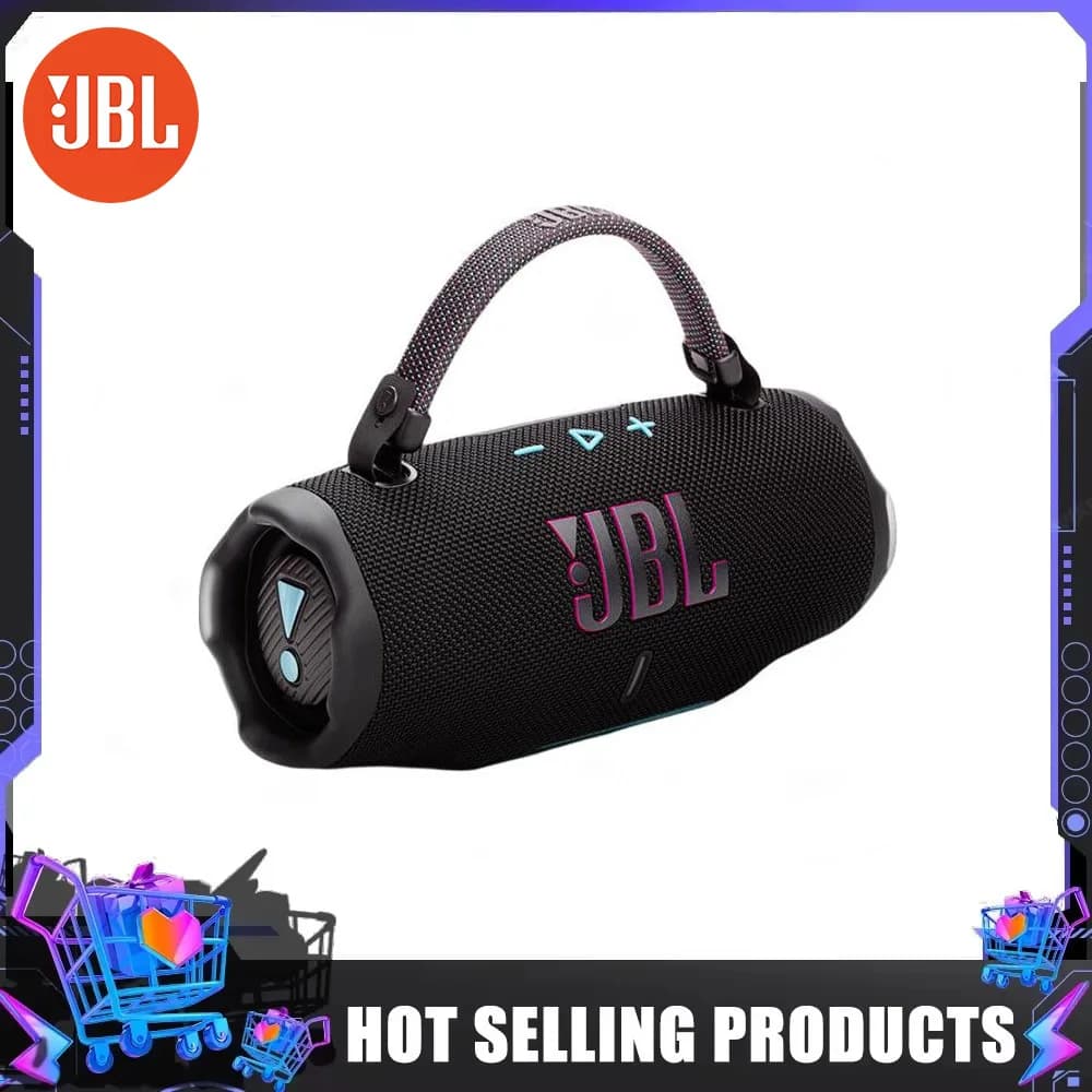 سماعة بلوتوث محمولة JBL Charge 6 مضادة للماء IPX7 مع مضخم صوت ستيريو ومضخم ترددات عالية مستقل - 2