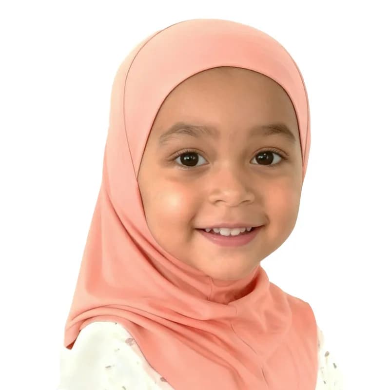 سهلة الارتداء للفتيات والأطفال المسلمات قطعة واحدة من أميرا حجاب عملي وشاح فوري أغطية رأس مريحة إسلامية لـ (2-7 سنوات)