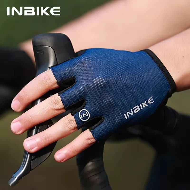 قفازات دراجات INBIKE نصف إصبع، صيفية، امتصاص الصدمات، قابلة للتنفس، قفازات دراجات جبلية MTB، إكسسوارات دراجات