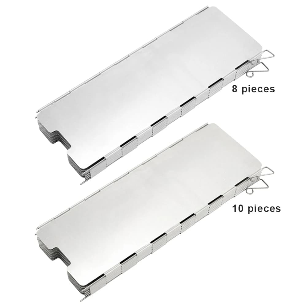 8/10 Plates Outdoor Stove Wind Shield with Storage Bag Cooking Burner Windproof Screen Aluminum Alloy for Camping Picnic - 6