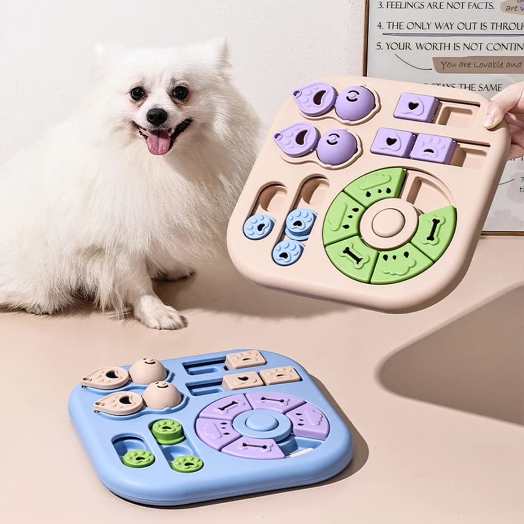 1 PC Interactive Puzzle Food Hiding Toy - Anti-choking Slow Feeder for Puppies and Adult Dogs, Multi-Function Food Dispenser - 6