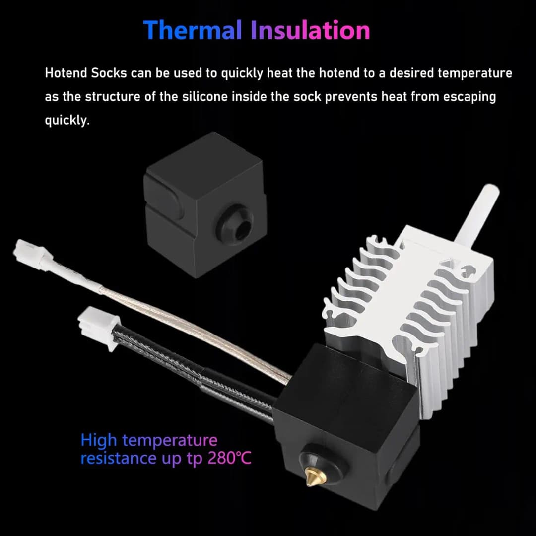 مجموعة فوهة Creality Ender 3 V3 SE، فوهات بثق مقاومة لدرجات الحرارة العالية مع غطاء سيليكون لـ Ender 5 S1/Ender 7 - 6
