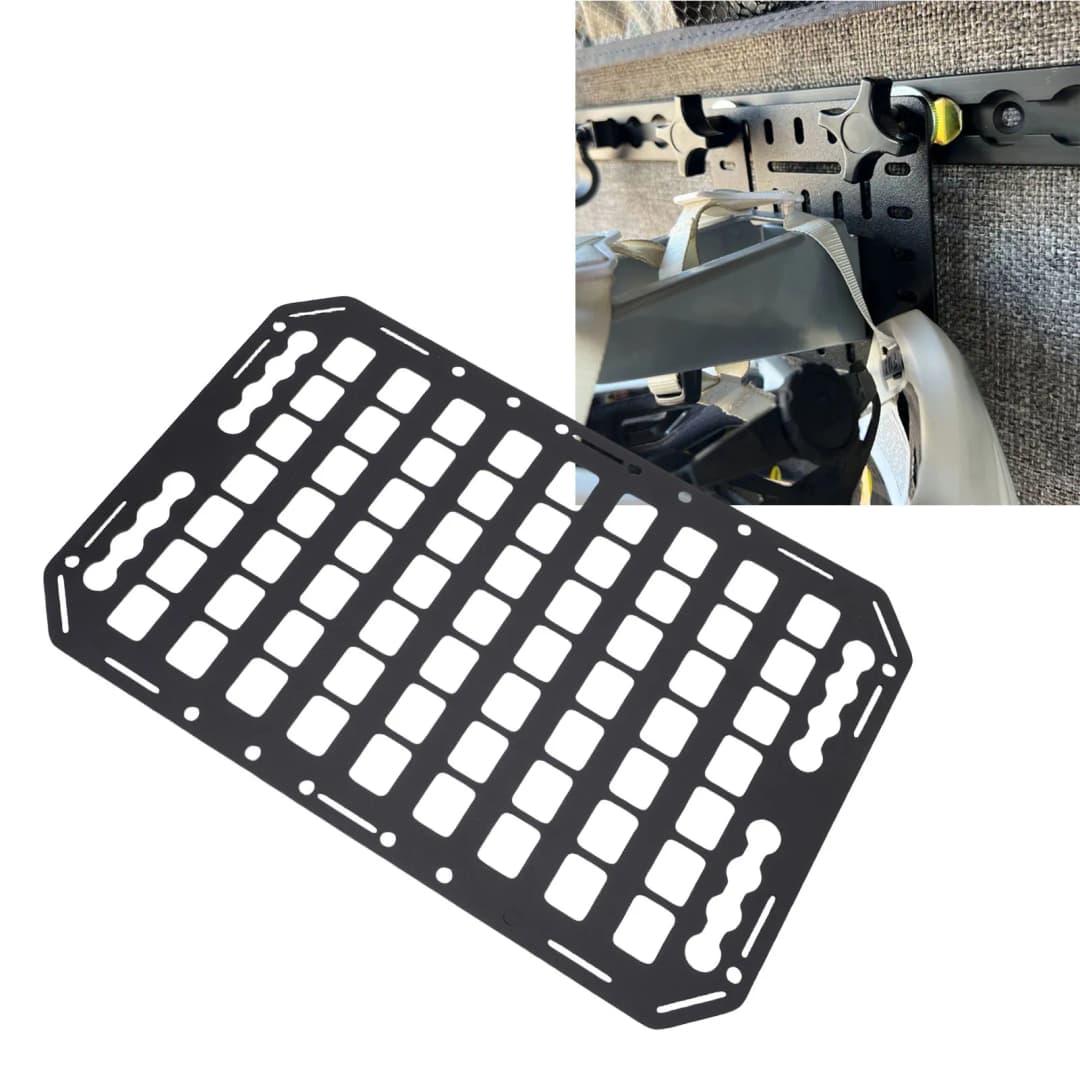 Truck Bed Molle Panel Aluminium Alloy Multifunctional L Track Storage Organizer for Car SUV RV - 5
