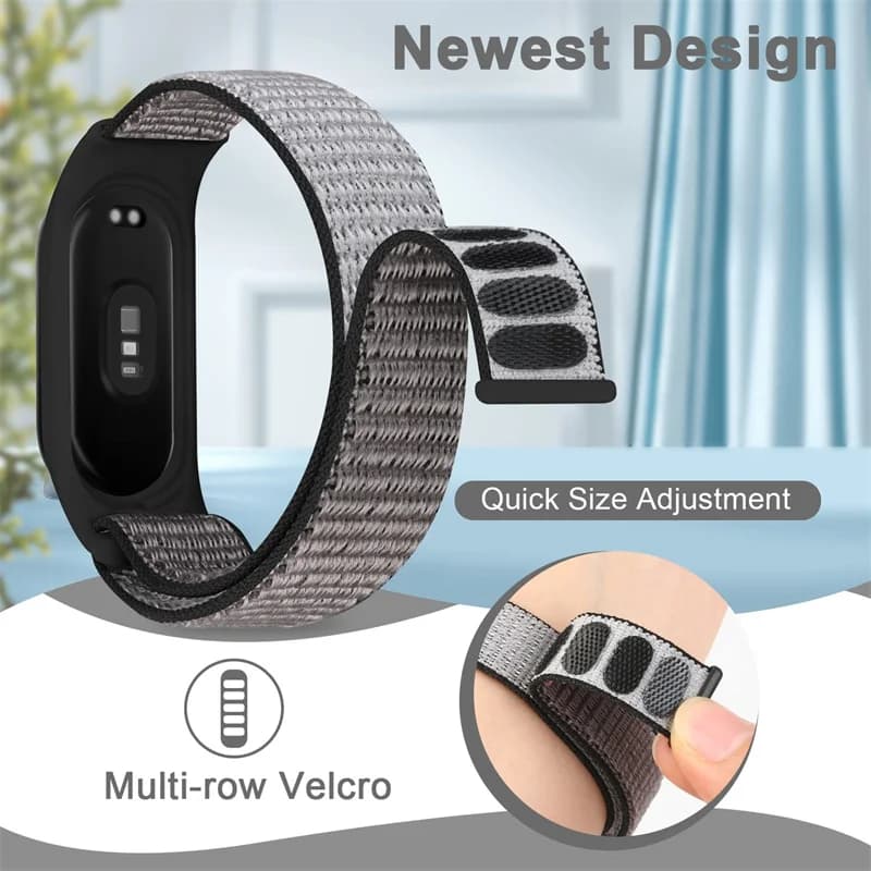 Nylon Strap For Xiaomi Mi Band 7 6 5 4 3 Bracelet Watchband Pulsera Correa Strap Miband 7 6 5 4 3 Bracelet Wristband Sport Loop - 2
