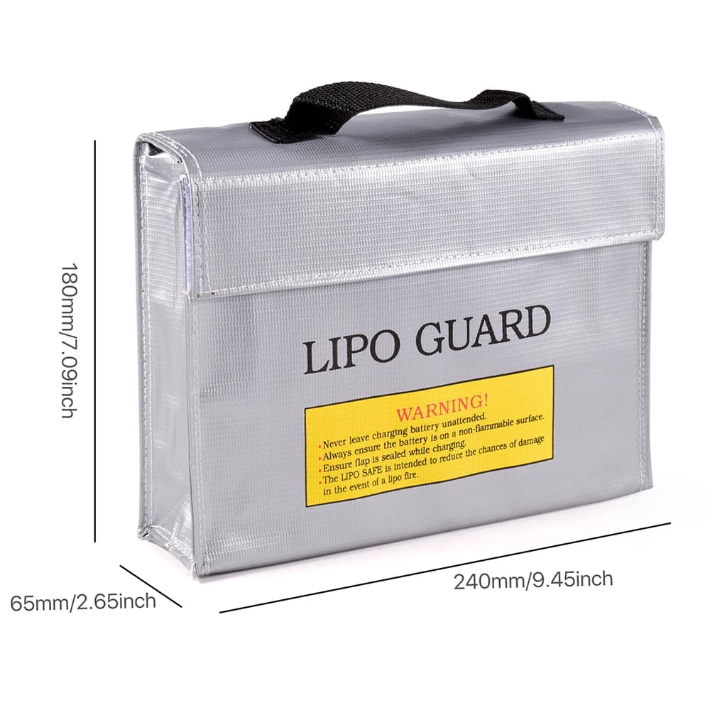 حقيبة أمان مقاومة للحريق والانفجار لبطاريات ليبو لسباقات التحكم عن بعد وطائرات بدون طيار - 5
