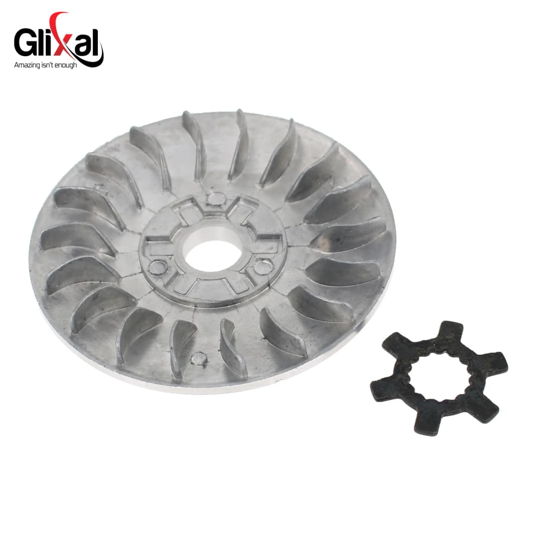 مروحة متغير سباقات عالية الأداء من Glixal مقاس 98 مم لدراجات Minarelli 2T طراز 1E50QMF وJog 90 و4DM وKeeway (قطر داخلي 16 مم، 15 سن) - 2