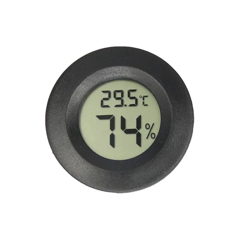 2/4 Pcs Mini Hygrometer Thermometer Fahrenheit or Celsius Meter Digital LCD Monitor Indoor Room Round Humidity Temperature Gauge - 4