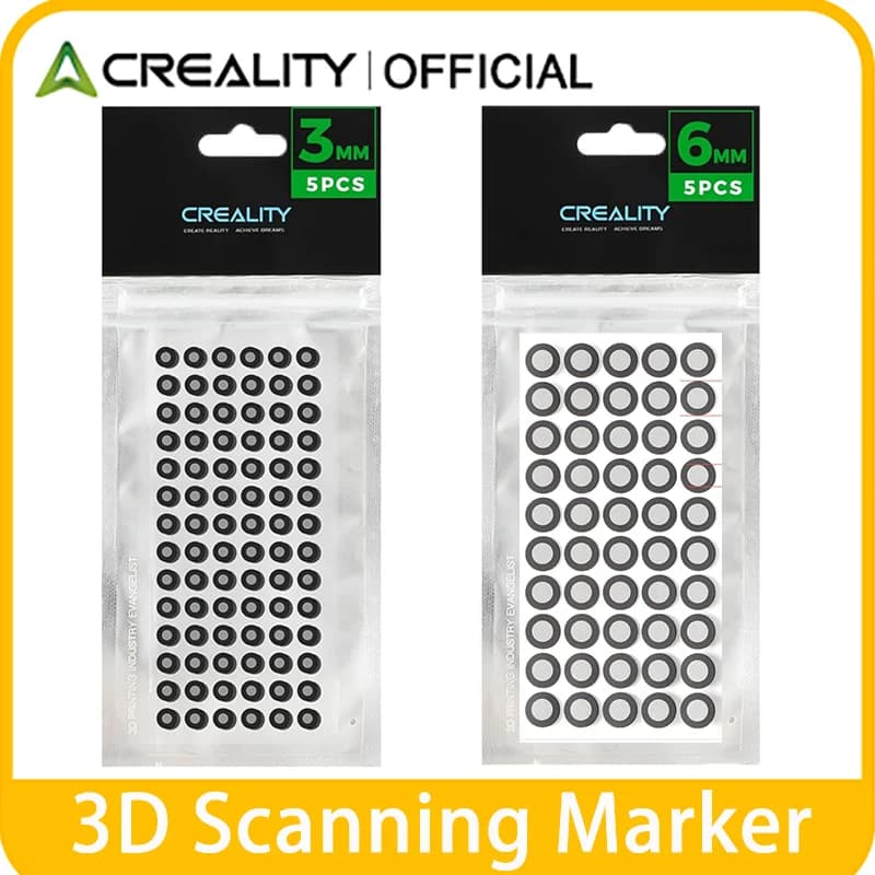 علامة مسح ضوئي 3D من كرياليتي، 3/6mm، لطابعة CR-Scan Raptor / Otter / Ferret Pro، نقطة تتبع للمسح الضوئي ثلاثي الأبعاد