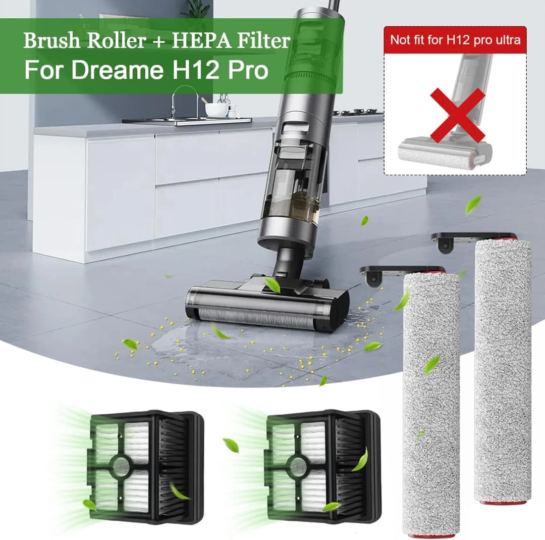 Dreame H12 Pro / H12 Plus  Soft Brush Spare Parts Wet Dry Vacuum Cleaner Roller Hepa Filter Accessories - 3