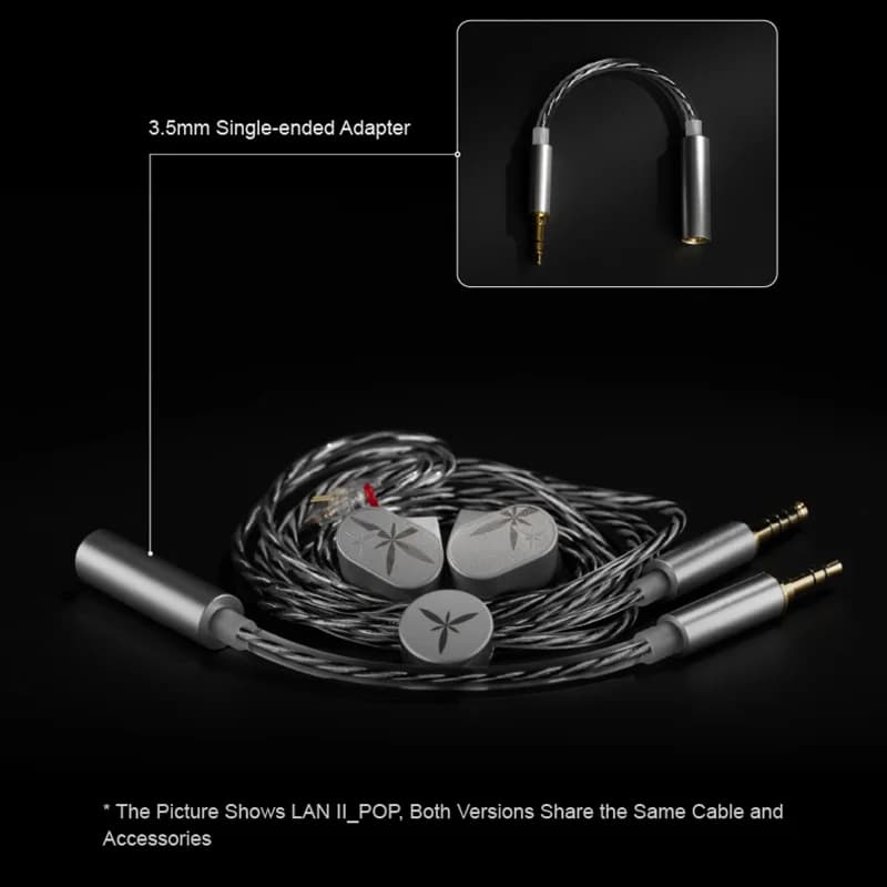 سماعات MOONDROP LAN II 4.4 ملم 3.5 ملم قابس 0.78 ملم كابل قابل للتبديل Lan ll REF Lan ll POP سماعات سلكية داخل الأذن - 4