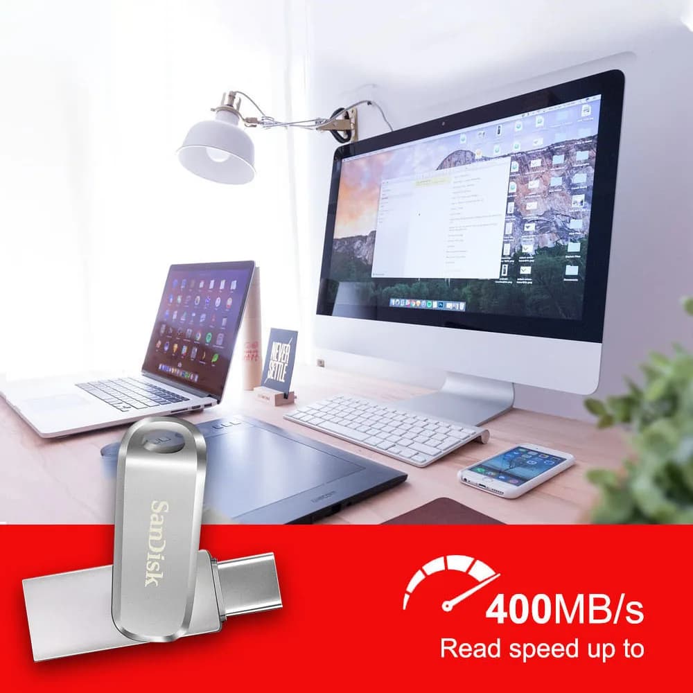 SanDisk SDDDC4 Ultra Dual Drive Luxe USB 3.2 Flash Drive 64GB Type C 128GB 256GB 512GB Metal Type A OTG 2-in-1 flash Flash Drive - 4