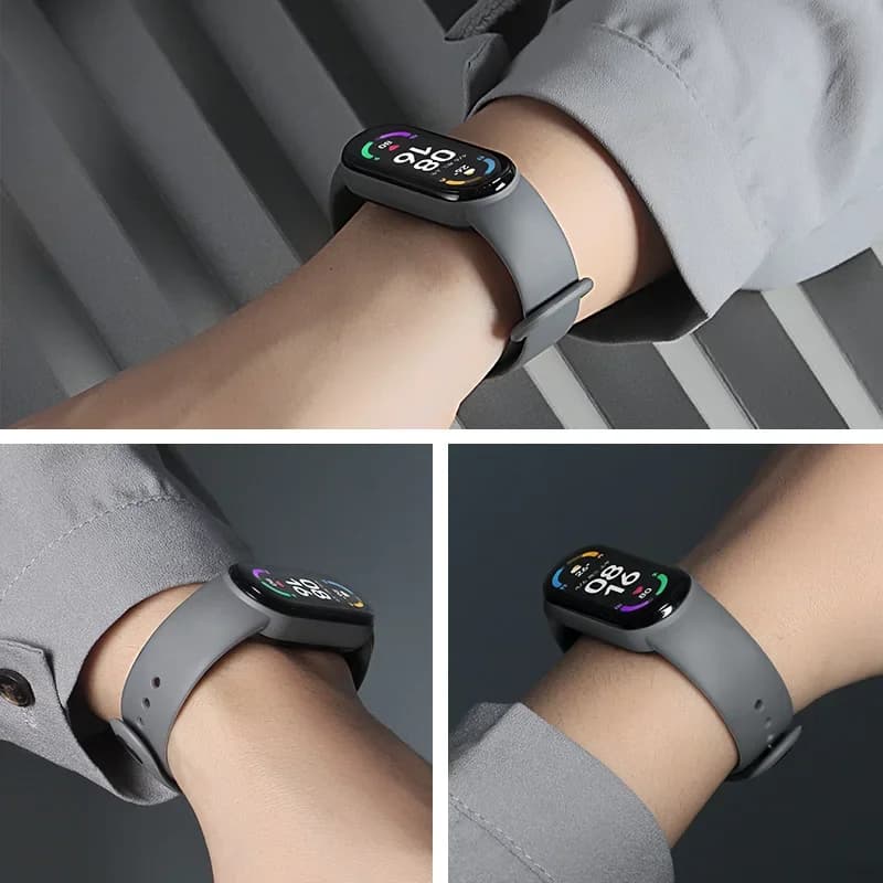2 قطعة أسورة لشاومي Mi Band 7، سوار Miband 5 و6 NFC، استبدال رياضي، سوار معصم من السيليكون، حزام Mi Band 7 و6 و3 و4 و5 - 2