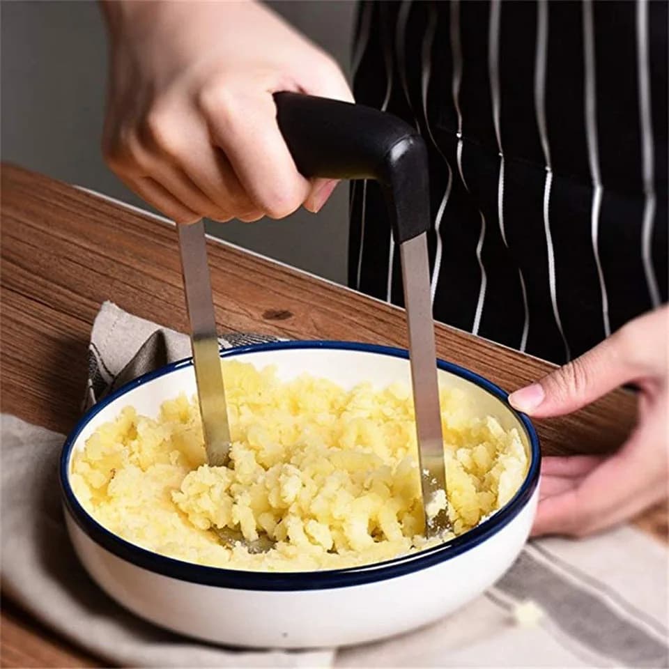 Stainless Steel Potato Pusher Pressed Potato Masher Ricer Puree Fruit Juice Maker Smooth Mashed Potatoes Crusher Kitchen Gadget - 3