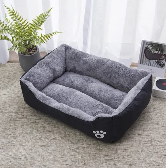 Black Dog Bed Plush Sleeping Bed for Large, Medium and Small Dogs, Non-Slip and Bite-Resistant Pet Sleeping Mat - 3
