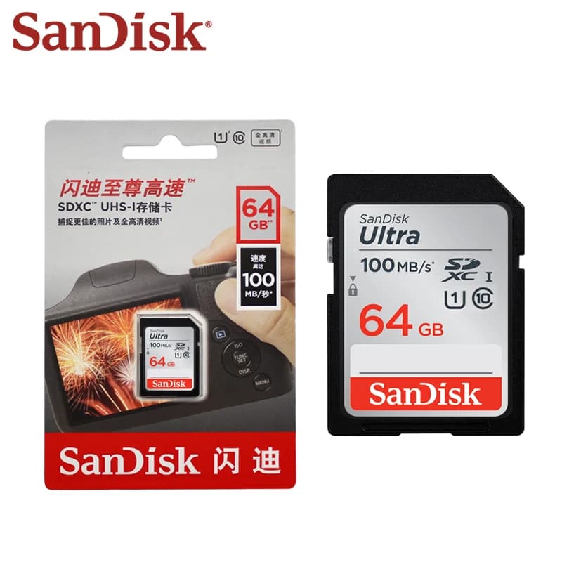 SanDisk Ultra SD Card 32GB 64GB128GB 256GB SDXC Class 10 U1 Flash SD Memory Card High Speed For SLR Camera Shooting 4K  Video - 5