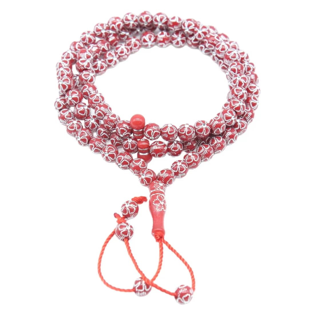 99 Beads 8mm Acrylic Tasbih, Muslim Prayer Beads for Daily Worship & Ramadan Gift, Islamic Rosary Bracelet - 3