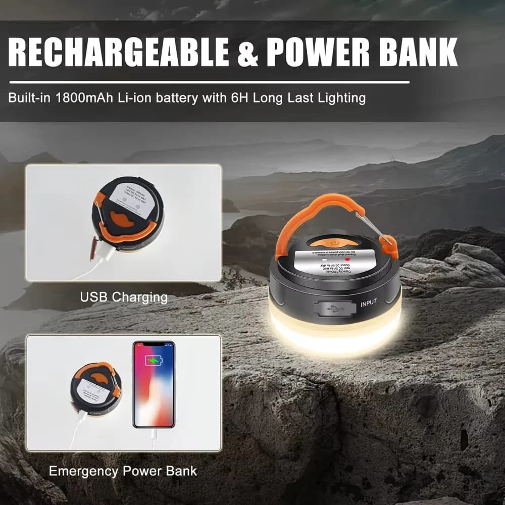 LED Lantern Portable Camping Light 3 Lighting Modes Camplights Hanging Outdoor Tent Home Emergency Lamp with Magnet - 4