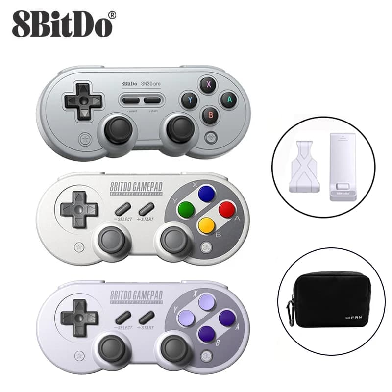 وحدة تحكم ألعاب 8BitDo SF30 Pro SN30 Pro مع عصا تحكم بلوتوث لاسلكية لأنظمة Windows وAndroid وMacOS وNintendo Switch NS2 وSteam - 2