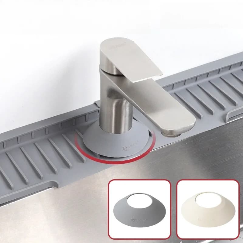 1pc Silicone Faucet Absorbent Kitchen Mat Sink Splash Catcher Countertop Protector Mat Draining Pad for Bathroom Kitchen Gadgets - 2