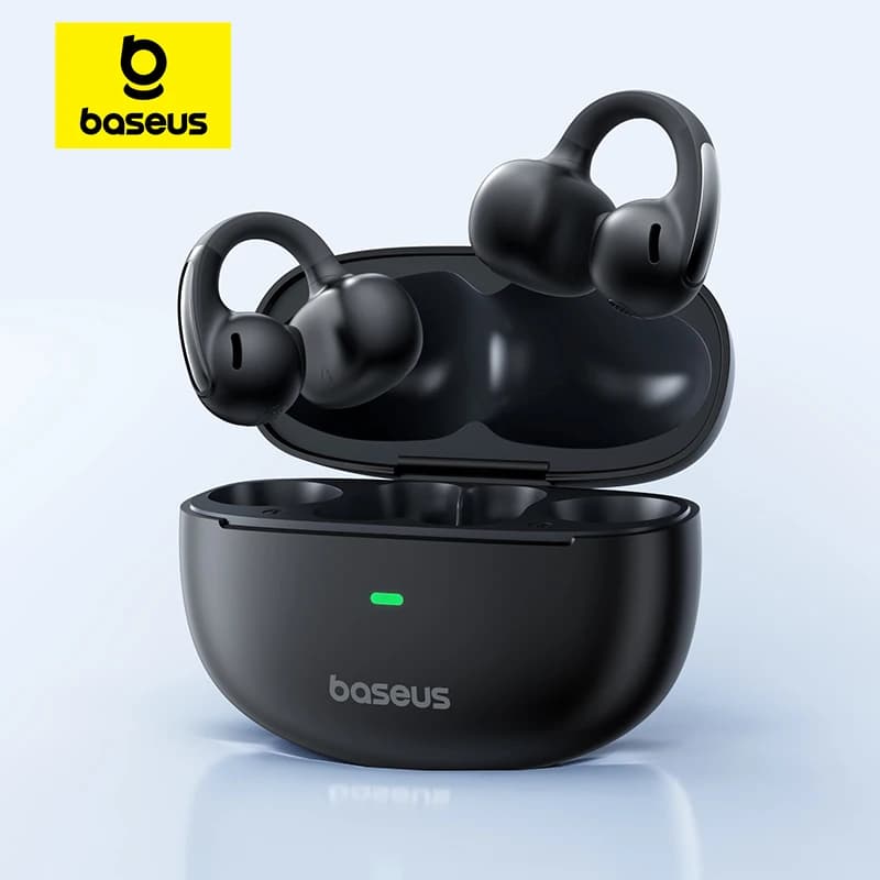 سماعات أذن كليب من Baseus Bowie MC1، سماعات بلوتوث 5.4 لاسلكية، سماعات رياضية مفتوحة بكليب، مقاومة للماء IP57، باس مدعوم بالذكاء الاصطناعي